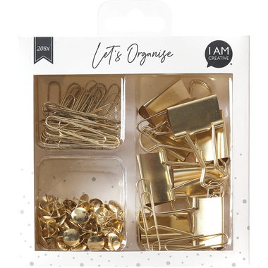 I AM CREATIVE Clip Set Let`s Organize 4035.24 oro 208 pezzi