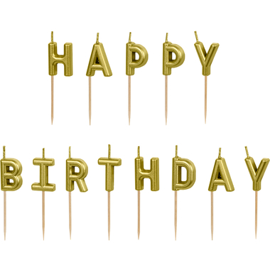 PARTYDECO Bougies Happy Birthday SCS-13-019 or