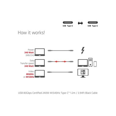 Club 3D Cavo USB CAC-1570 USB-C - USB-C 1,2 m