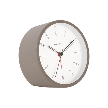 KARLSSON Classic Alarm Clock Belle Numbers 11 cm, Gray