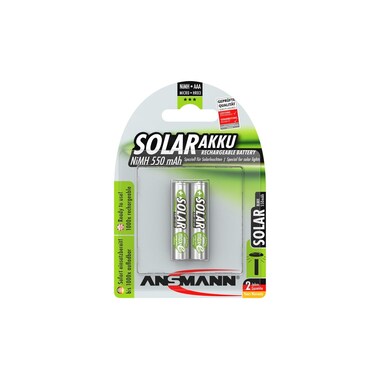 Ansmann Batterie Solar NiMH AAA pour applications solaires 550 mAh, 2 Pièce/s