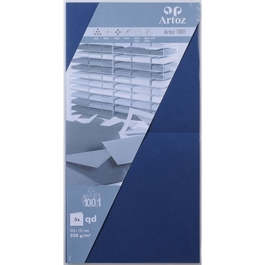 ARTOZ Karten 1001 310x155mm 107452264 220g, classic blau 5 Blatt