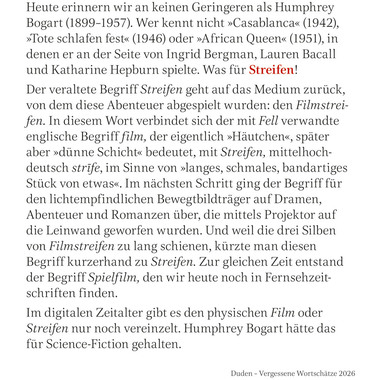 HARENBERG Calendrier détachable 2026 3310079+26 Duden Wortschätze DE 11x14cm