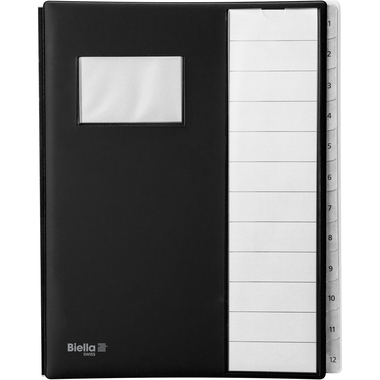 BIELLA Pultmappe Pronto A4 32041202U schwarz 12-teilig