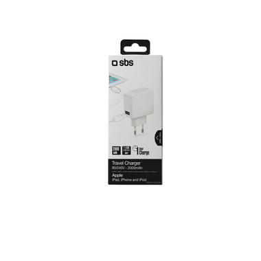 Caricabatterie da viaggio USB 2.000 mAh per iPhone e iPad