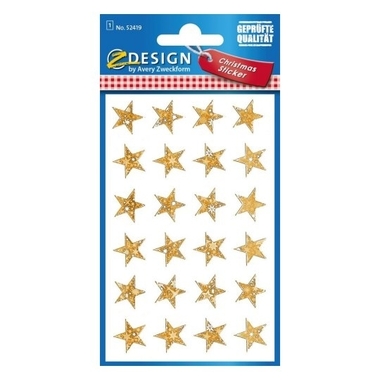 Z-DESIGN Sticker Sterne 52419 gold Weihnachten