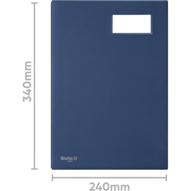 BIELLA Signataire A4 34342007U bleu foncé 20 compart.