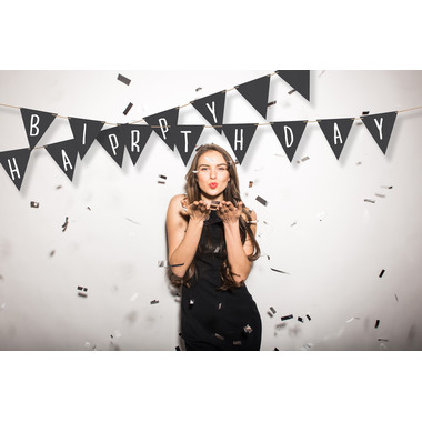 SECURIT Kreidetafel-Flaggen 4m FB-FLAG schwarz 20.8x14.5x0.1cm