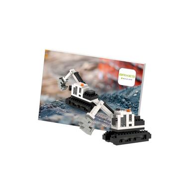 BRIXIES building block model excavator made of 188 building blocks