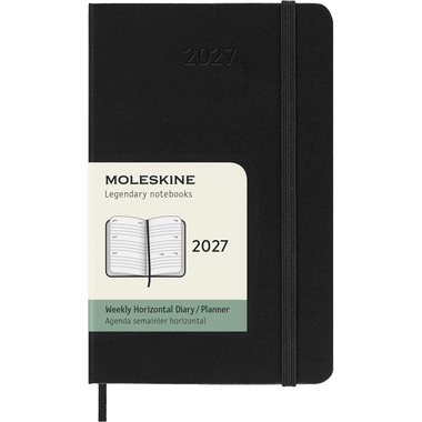 MOLESKINE Agenda Classic Pocket 2027 DHB12WH2Y27 1W/2S schwarz HC 9x14cm
