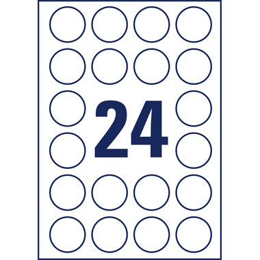 AVERY ZWECKFORM Etiketten A4 L7780-25 transparent 600 Stück