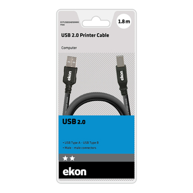 Câble d'imprimante USB-A - USB-B | Ekon