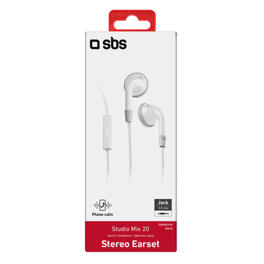 Earset stereo wired Duo for Nokia 3,5 connector mobile phones | SBS