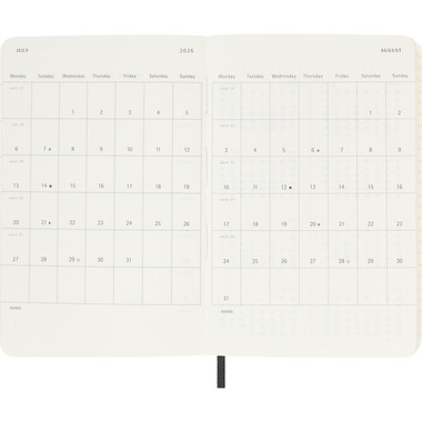 MOLESKINE Agenda Classic Pocket 2026 DSB12DC2Y26 1T/1S schwarz SC 9x14cm