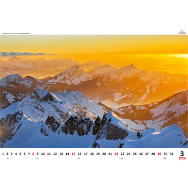 CALENDARIA Bildkalender 2026 9783036205250 Impressionen ML 48x33cm
