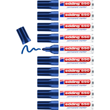 EDDING Marqueur permanent 550 3-4mm 550-3 bleu