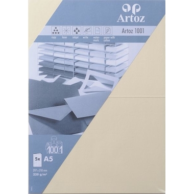 ARTOZ Cartoline 1001 A5 107392262 220g, camoscio 5 fogli