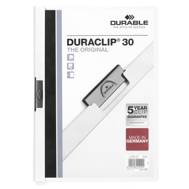 DURABLE Klemmhefter DURACLIP 30 220002 für 30 Blatt A4 weiss