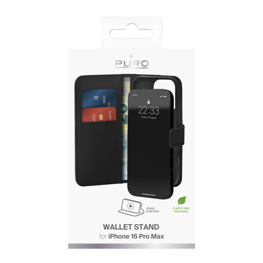 Hülle Wallet Stand für iPhone 16 Pro Max | Rein