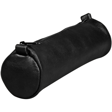 CLAIREFONTAINE Trousse à crayons AgeBag 77019C noir, rond, cuir 18,5x4cm