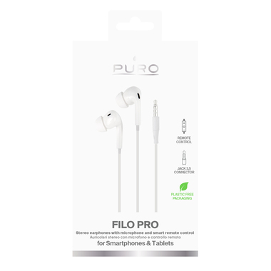 Écouteurs Stéréo Filaire Pro avec Câble Anti-Enchevêtrement | Puro