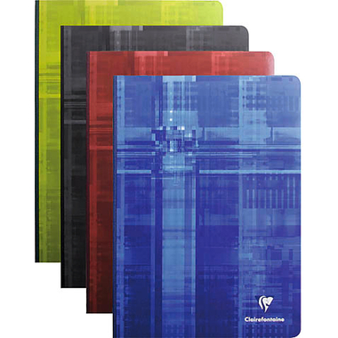 CLAIREFONTAINE Dos Toile Cahier 17x22cm 9742 5mm 96 feuilles