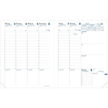QUO-VADIS Agenda Impala Trinote 2026 048066Q 1W/2S schwarz DE 18x24cm