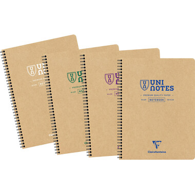 CLAIREFONTAINE Collegeblock Uni Notes A4+ 9853C marron, ligné 80 feuilles