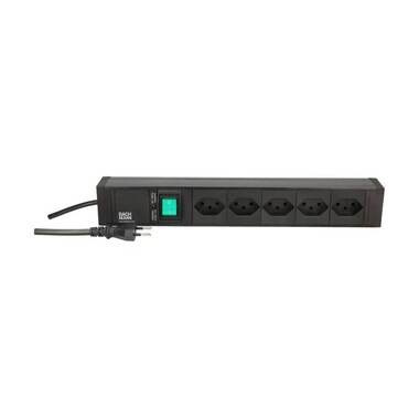 Bachmann multipresa PDU 5x T13, >1HE interruttore, Nero