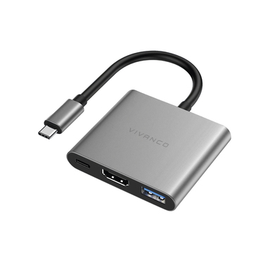 3in1 HDMI/USB-C/USB-A Thunderbolt 3 USB-C Hub | Vivanco