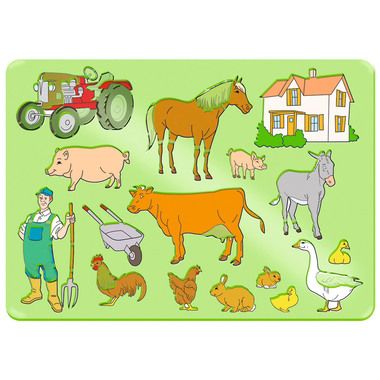 URSUS Schablonen Set 3 Tiere 44100003 26.8x18.9x0.2cm 6 Stück