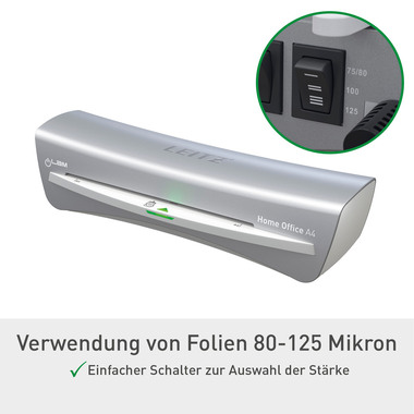 LEITZ Plastificatr. iLAM Home Office 73680089 grigio A4