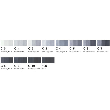 COPIC Marker Classic 20075151 grey-Set CG, 12 pcs.