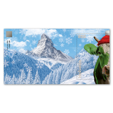 Crypto Stamp CHLI 2.0 CHF 8.50+1.40, Green Miniature sheet «Crypto Stamp CHLI 2.0», self-adhesive, mint