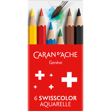 CARAN D'ACHE Farbstifte Swisscolor Mini 1286.806 assortiert 6 Stück