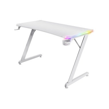 Trust Table de jeu GXT 709W Luminus RGB Blanc