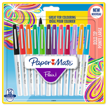 PAPERMATE Faserschreiber Flair 1.2mm 2138474 Bold, ass. 12 Stück
