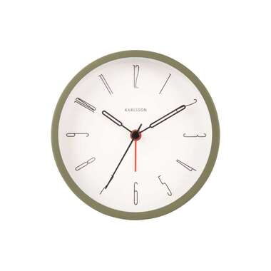 KARLSSON Klassischer Wecker Belle Numbers 11 cm, Grün