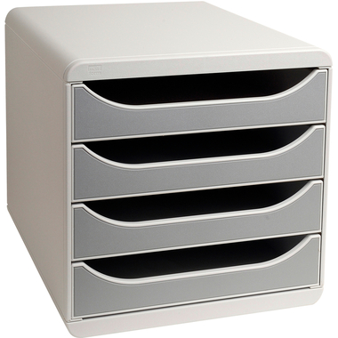 EXACOMPTA Schubladenbox grau 310041D 4 Fächer