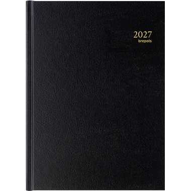 BREPOLS Agenda Bremax 1 Santex 2027 0.001.1345 1T/1S schwarz 21x29cm