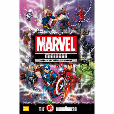 CARLSEN Adventskalender 512331 Marvel Minibücher