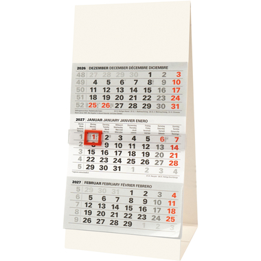BIELLA Agenda Desktop 2027 887021000027U 3M/1P Peak bianco ML 9.7x12cm
