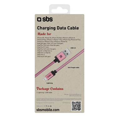 Câble données et charge Lightning-USB 2.0 d'un mètre