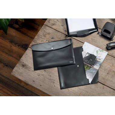 LEITZ Pochettes à élast. Recycle A4 4678-00-95 noir, PP