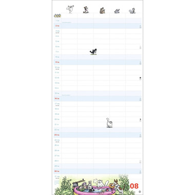 HEYE Calendrier familial 2026 23015+26 Simons Katze DE 21x45cm