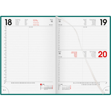 BIELLA Geschäftsagenda Colorful 2026 809701090026U 1T/1S petrol ML 14.5x20.5cm