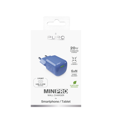 Chargeur mural GaN MiniPro 20W USB-C | Puro
