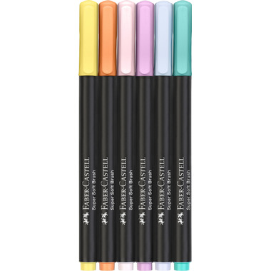 FABER-CASTELL Stylos fibre Black Edition 116453 étui en carton 6 pièces
