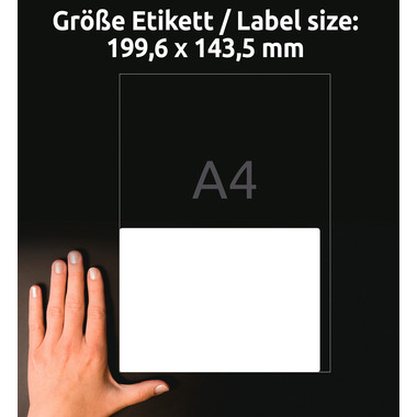 AVERY ZWECKFORM Etiquettes 199,6x143,5mm L4734REV1 blanc 200 pcs.