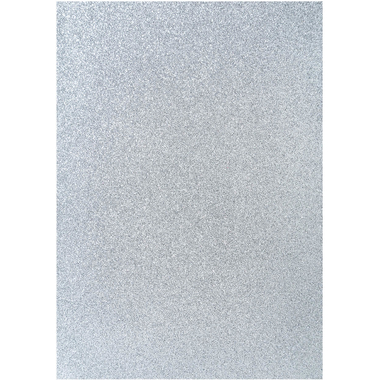 I AM CREATIVE Carta glitterata A4 4070.606 argento, 100g 1 foglio